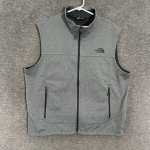 The North Face Windwall Vest Mens XL Gray Softshell Full Zip NF00C7Z9 Hiking